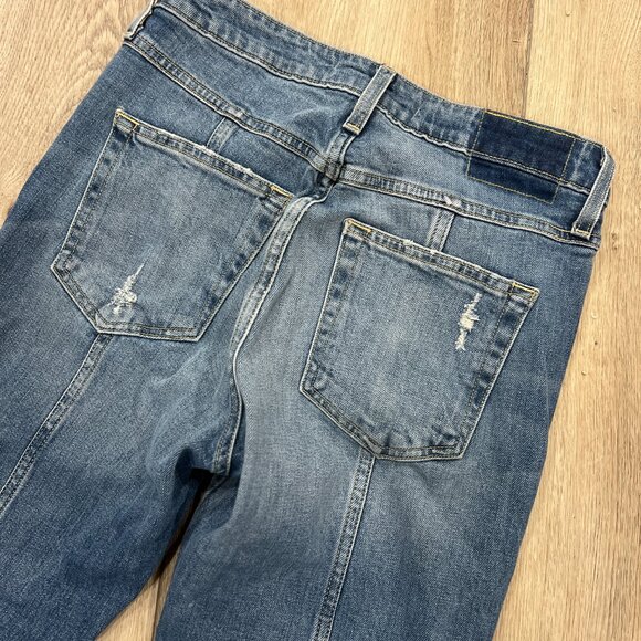 AMO Seamed Chelsea Long Deeply Denim Jeans sz 27 - Picture 7 of 7